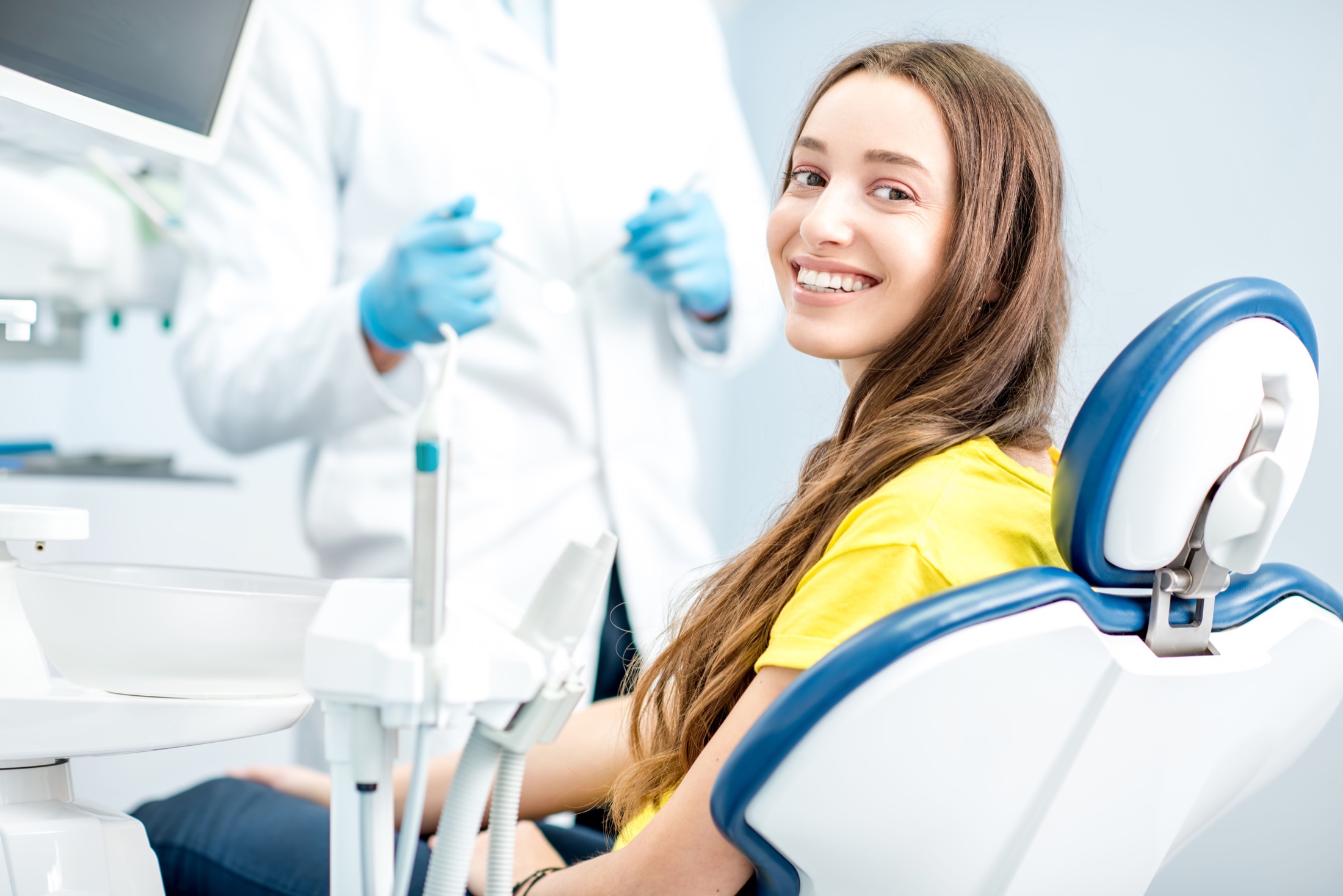 A patient feeling comfortable during a dental visit