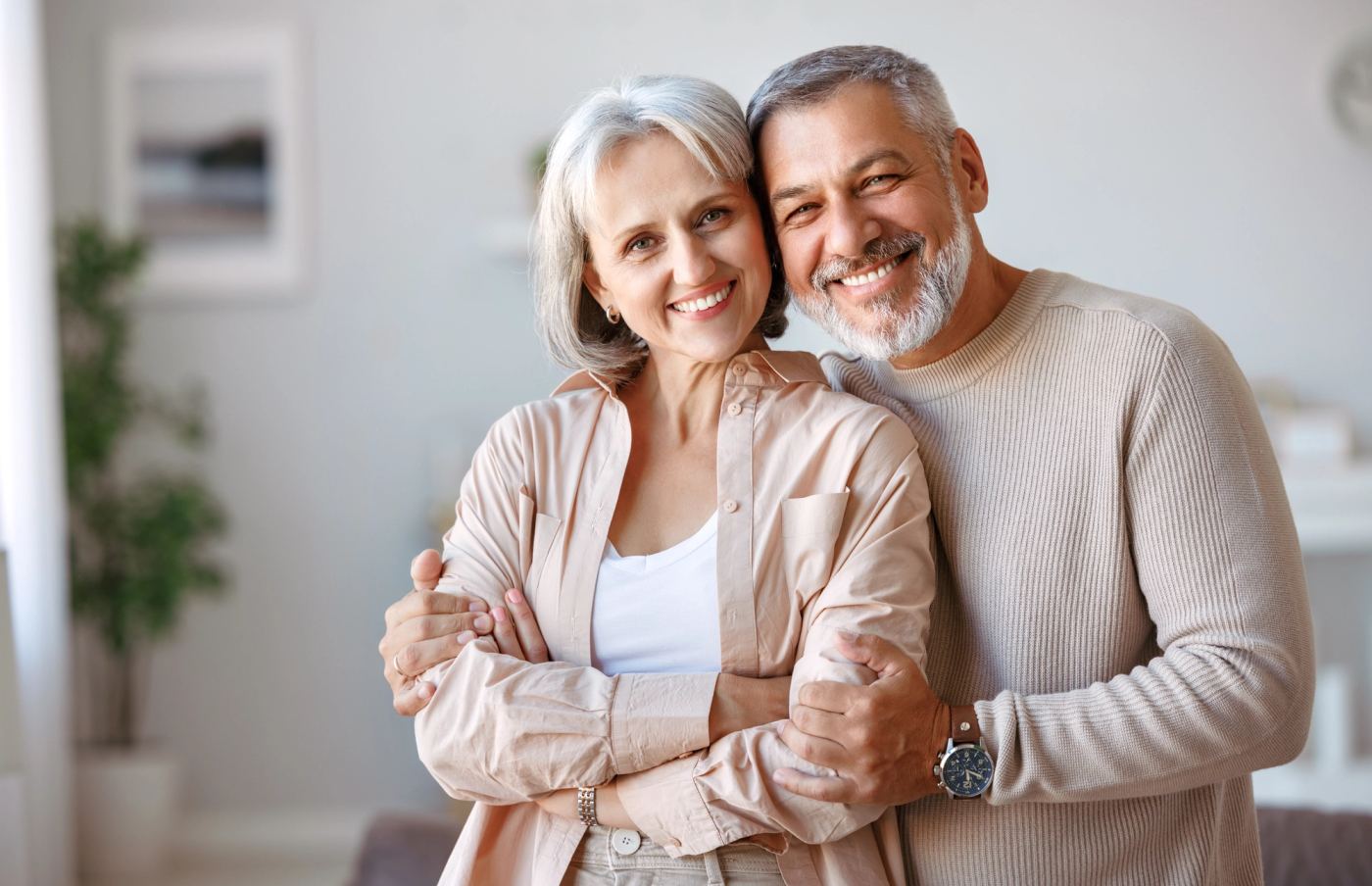 A close view of a healthy smile